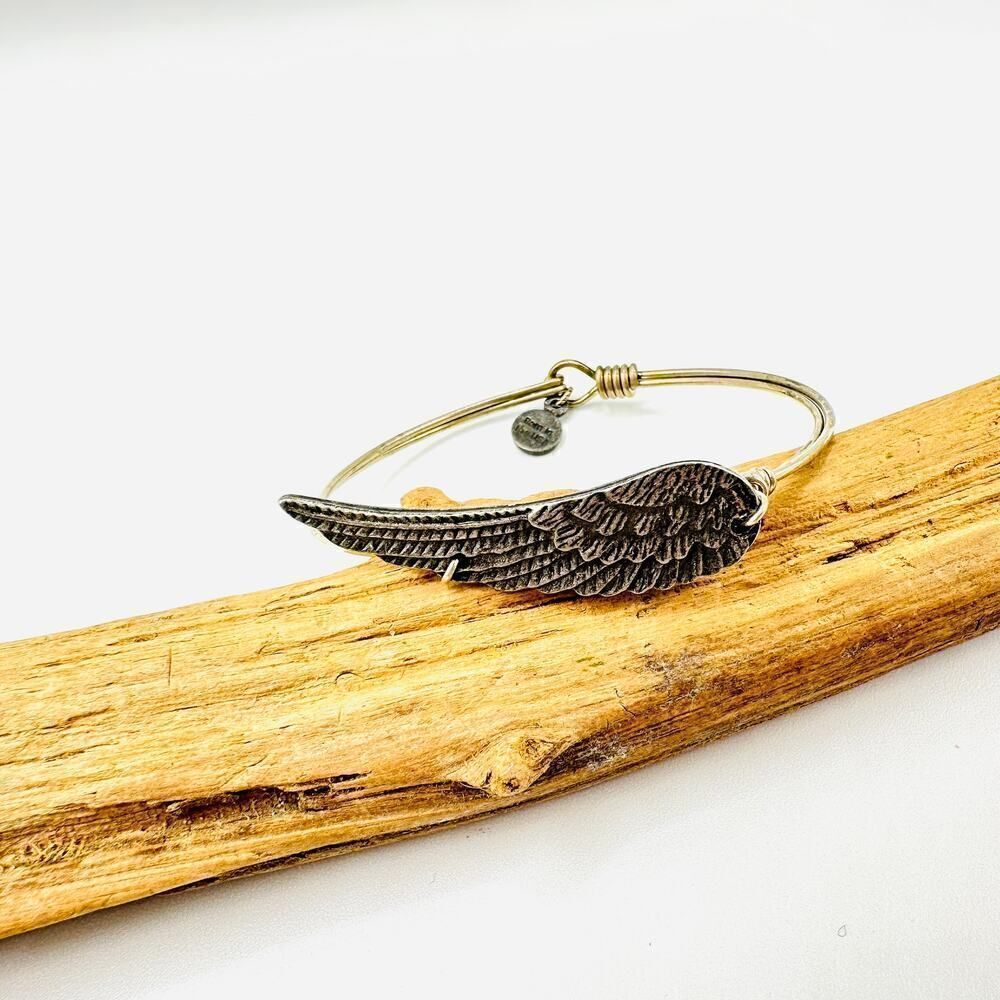 Luca & Danni Brass Angel Wing Bangle